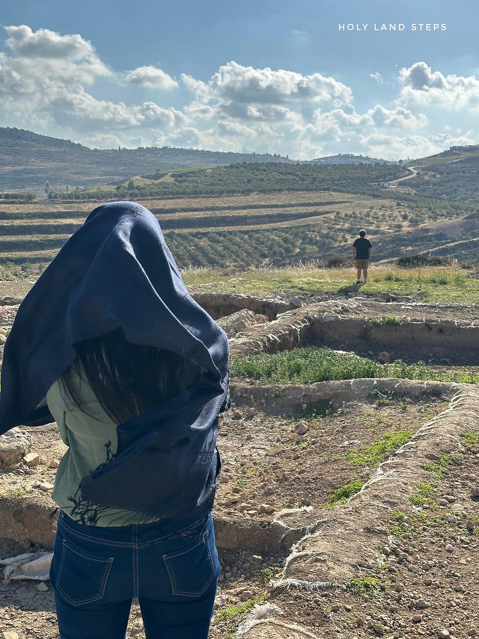 A woman praying at Shiloh where the arch of the covenant stood for 369 years.