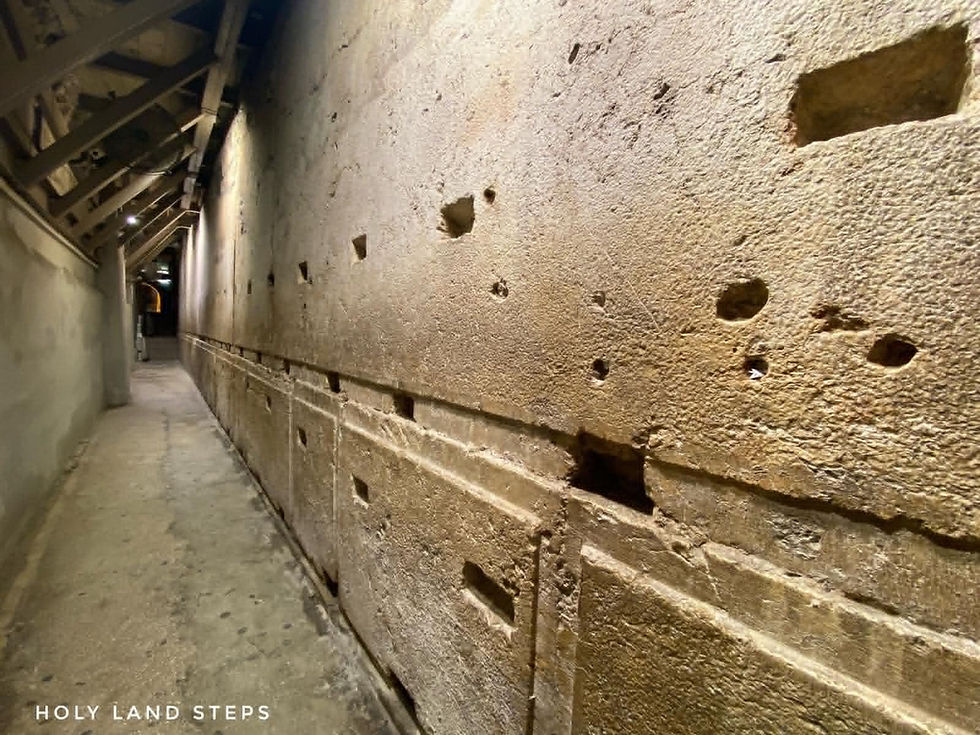 The Great Stone down in the Western Wall tunnels