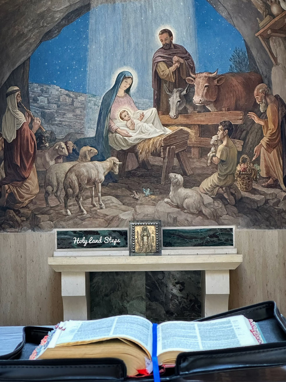 The Shepherds Field is believed to be the site where the angel appeared to the shepherds and gave them the news about the birth of Jesus Christ.