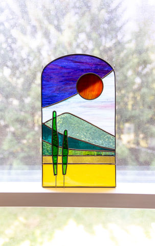 stained glass landscape