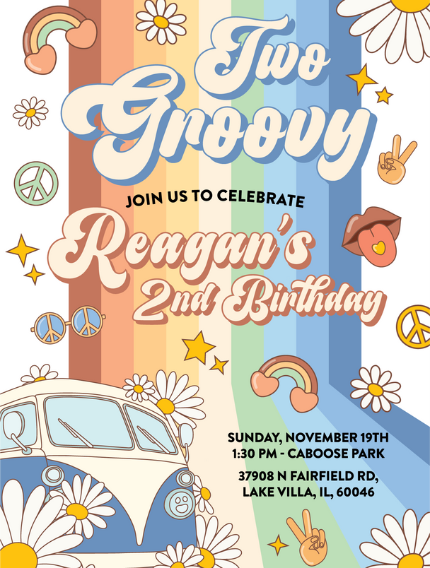 retro birthday card design