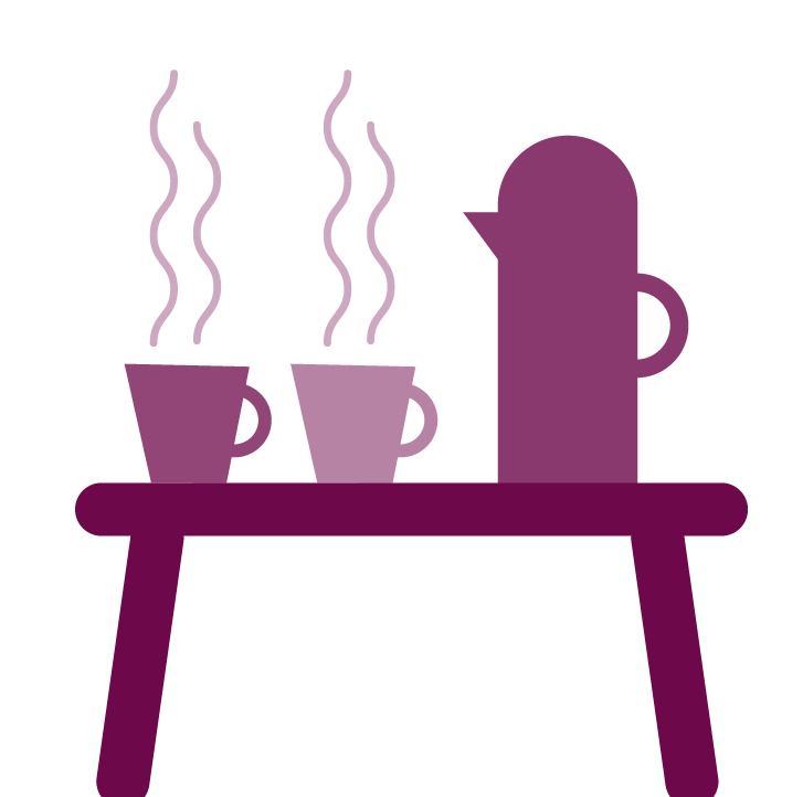 de Berenkuil icoon koffie paars