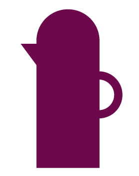 de Berenkuil icoon koffiekan paars