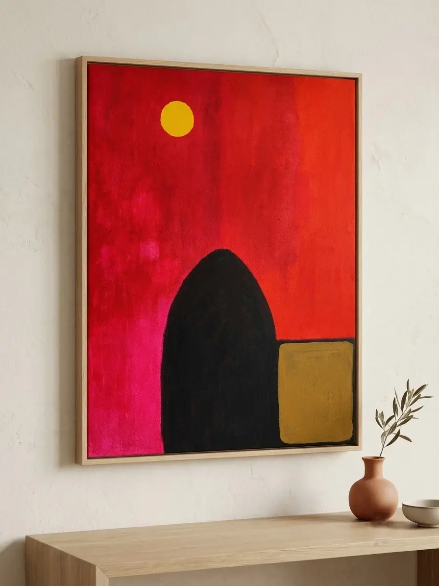 obra original rojo y negro