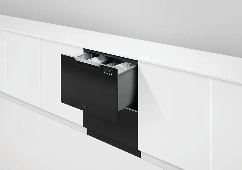 Thumbnail: Fisher & Paykel 24” Black Stainless Steel Double Drawer Dishwasher
