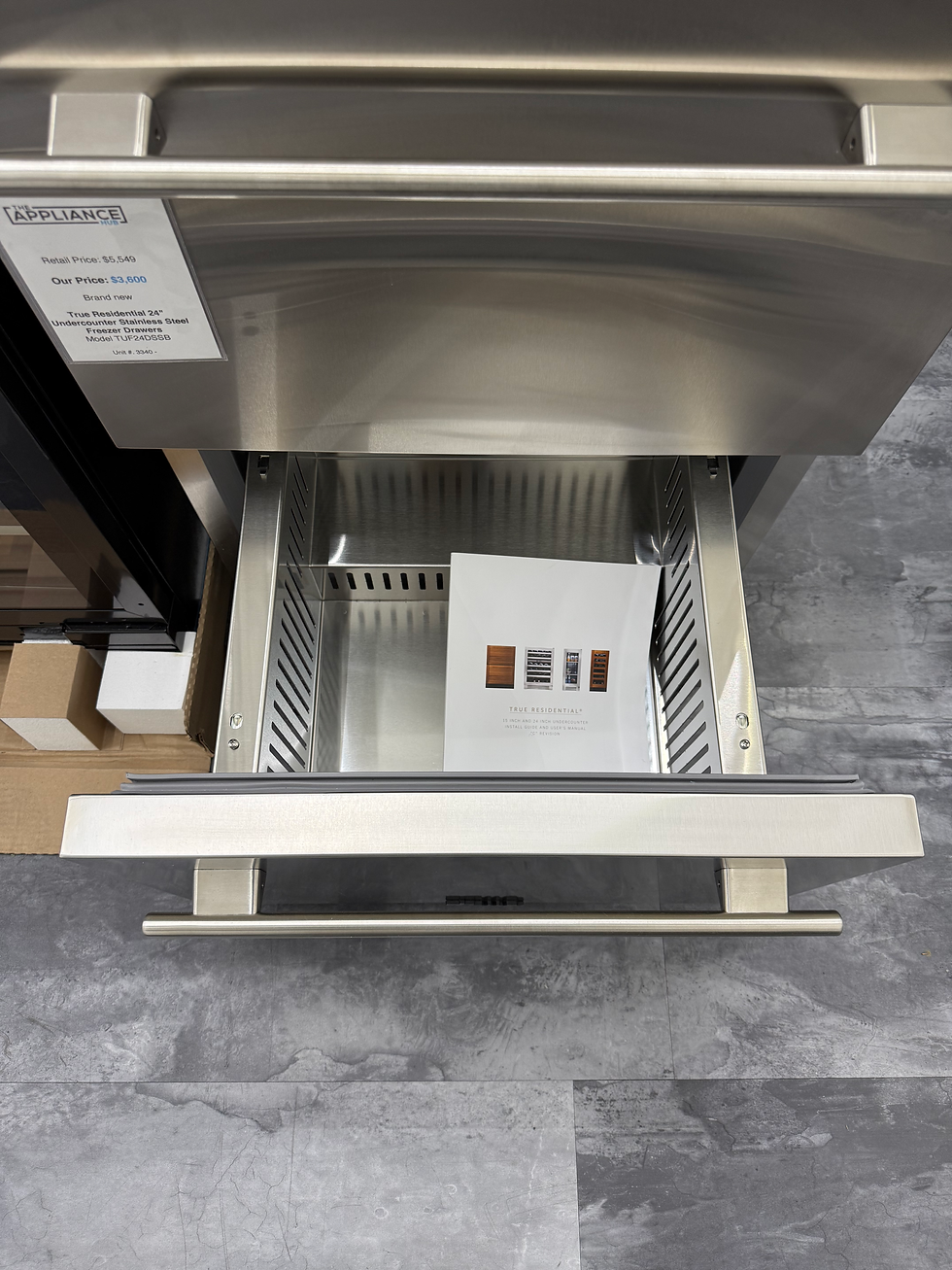 Thumbnail: True Residential 24” Undercounter Stainless Steel Freezer Drawers