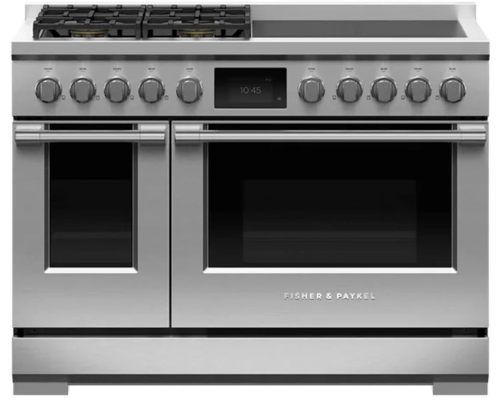 Fisher & Paykel 48” Dual Fuel Range - 4 Gas/4 Induction Burners