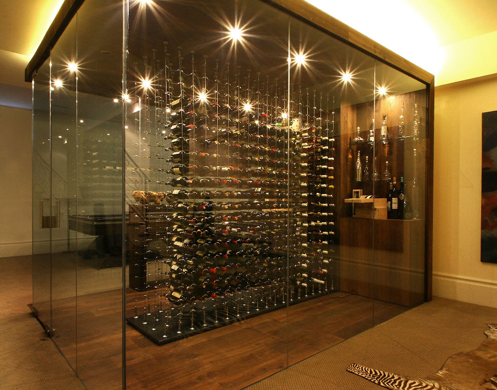 Glass wine display