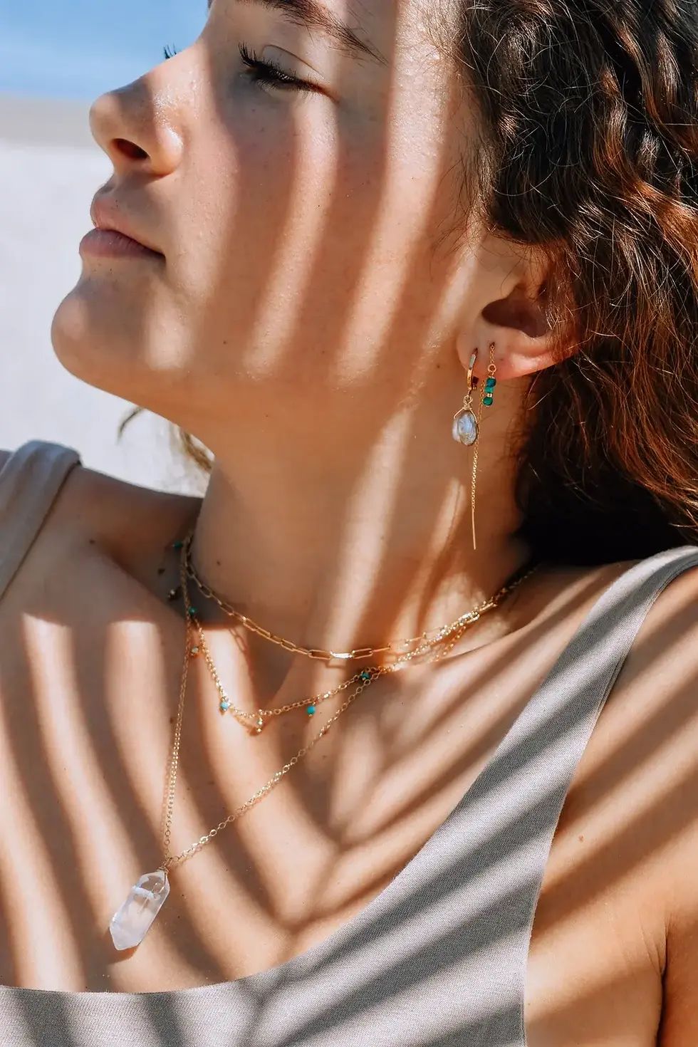 Thumbnail: Keshi Pearl Mini Hoop Earrings