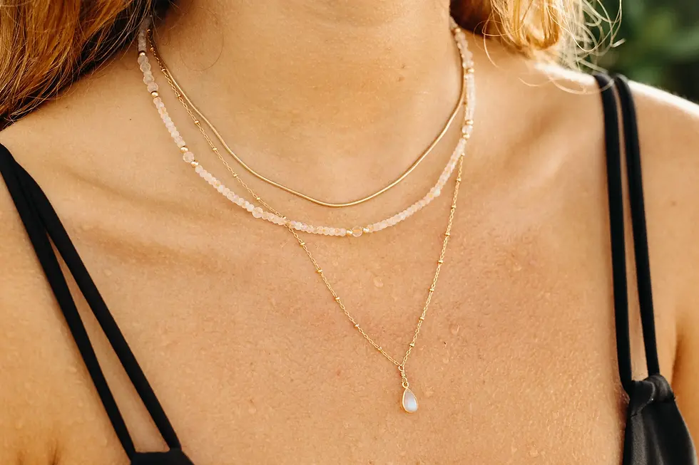 Thumbnail: Beaded Stones Necklace