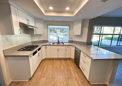 Modern interior kitchen design.