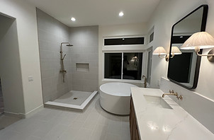 Modern interior bathroom design.