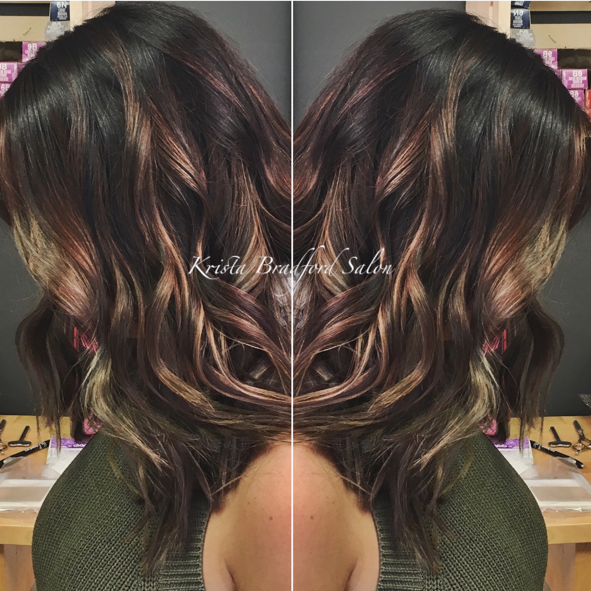 Lob Haircut & Balayage Color