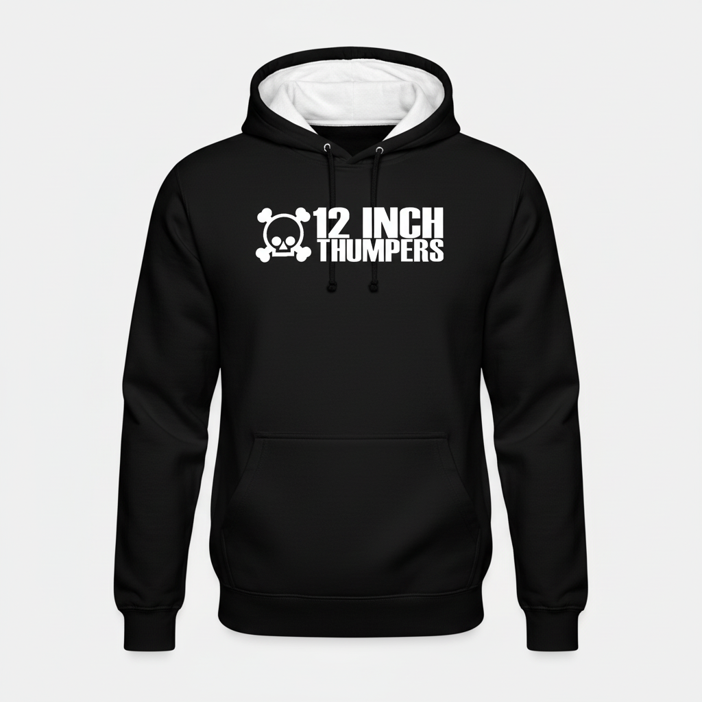 12 Inch Thumpers Contrast Hoodie (Black or White)