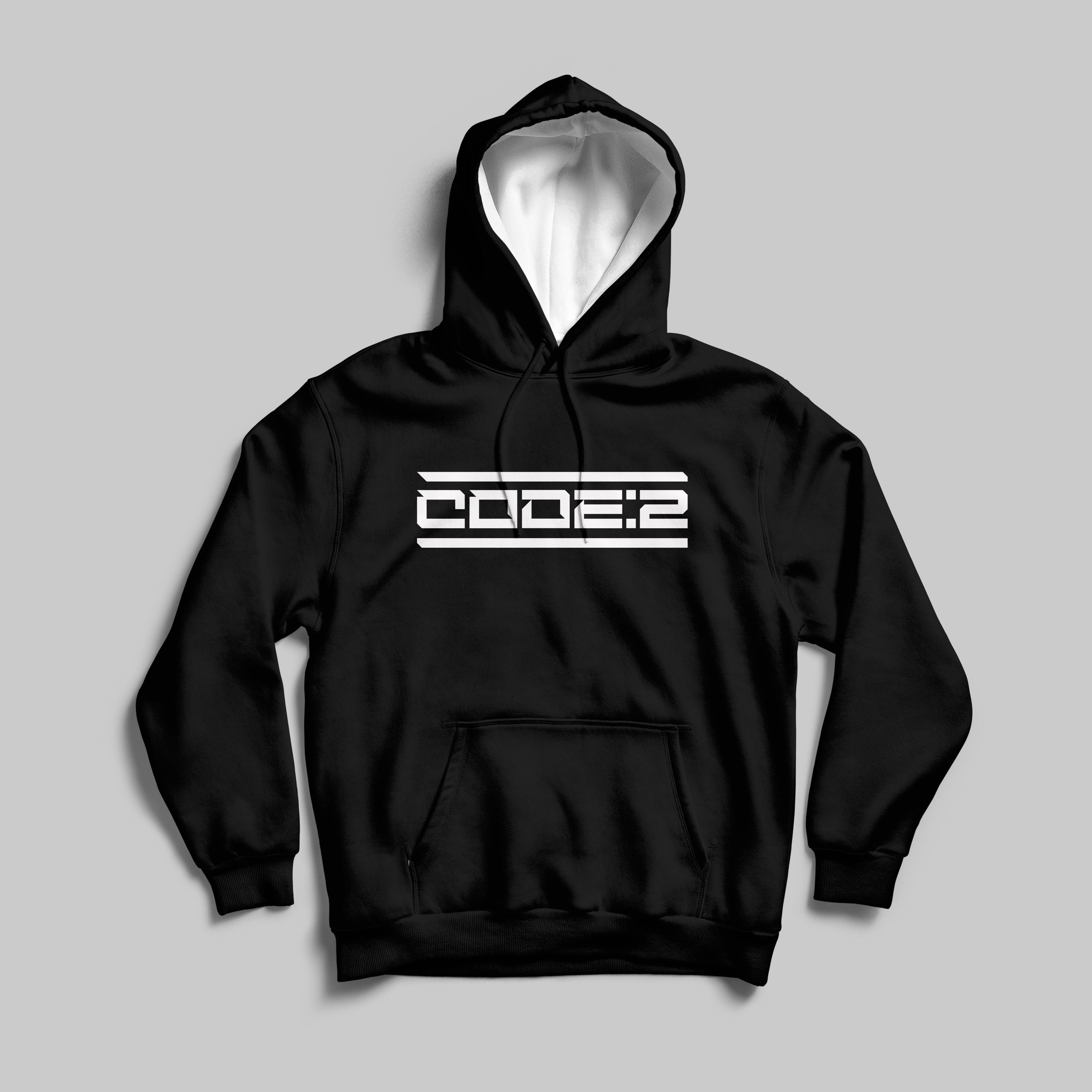 Code 2 Contrast Hoodie (Black or White)