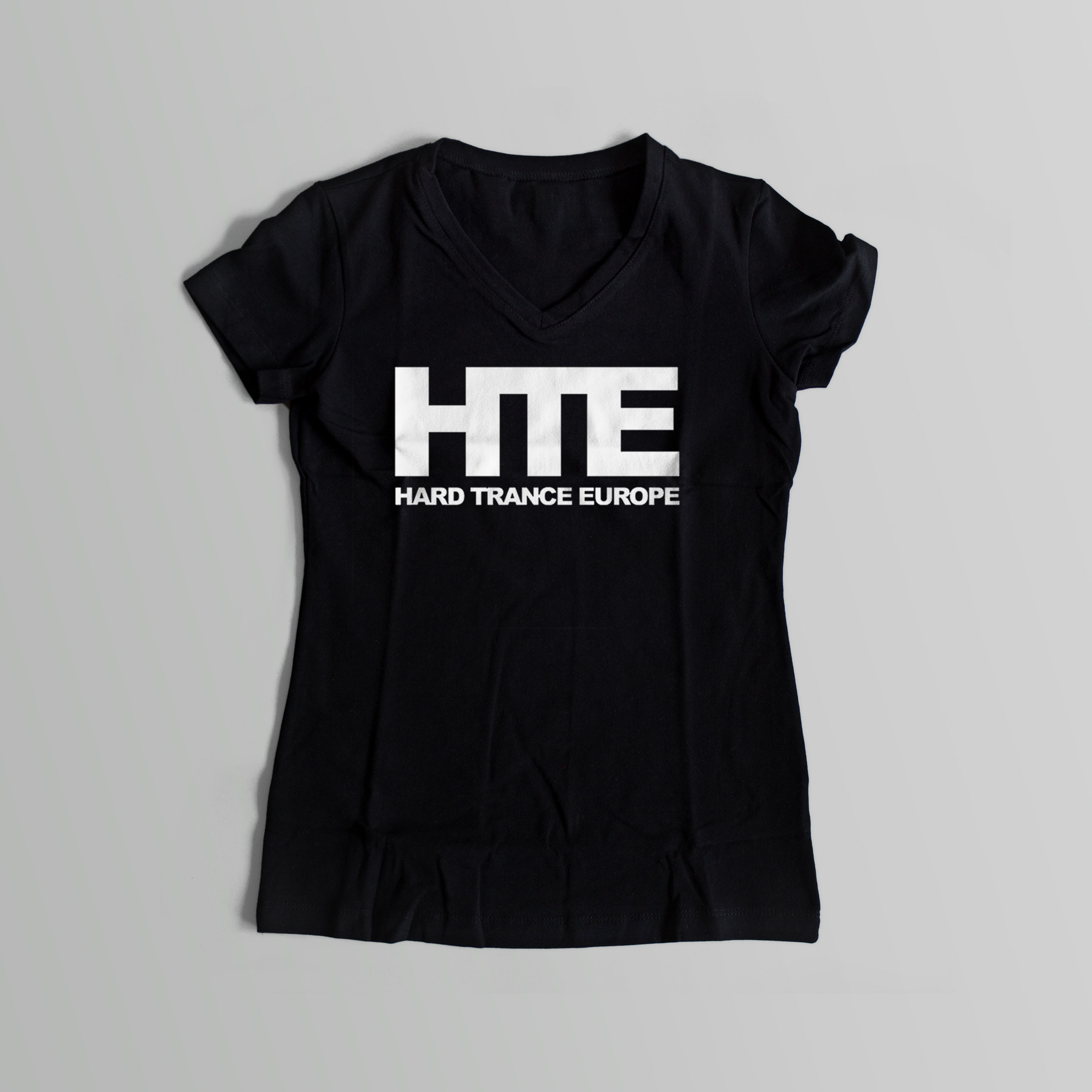 HTE Ladies V-Neck T-Shirt (Black)