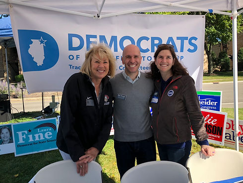 Julie Bob Tracy Dems sign horizontal.HEI