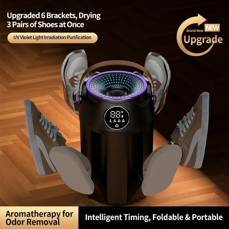 Thumbnail: Foldable 6-Arm Intelligent Shoe Dryer – Fast Drying, Deodorizing & Sterilizing