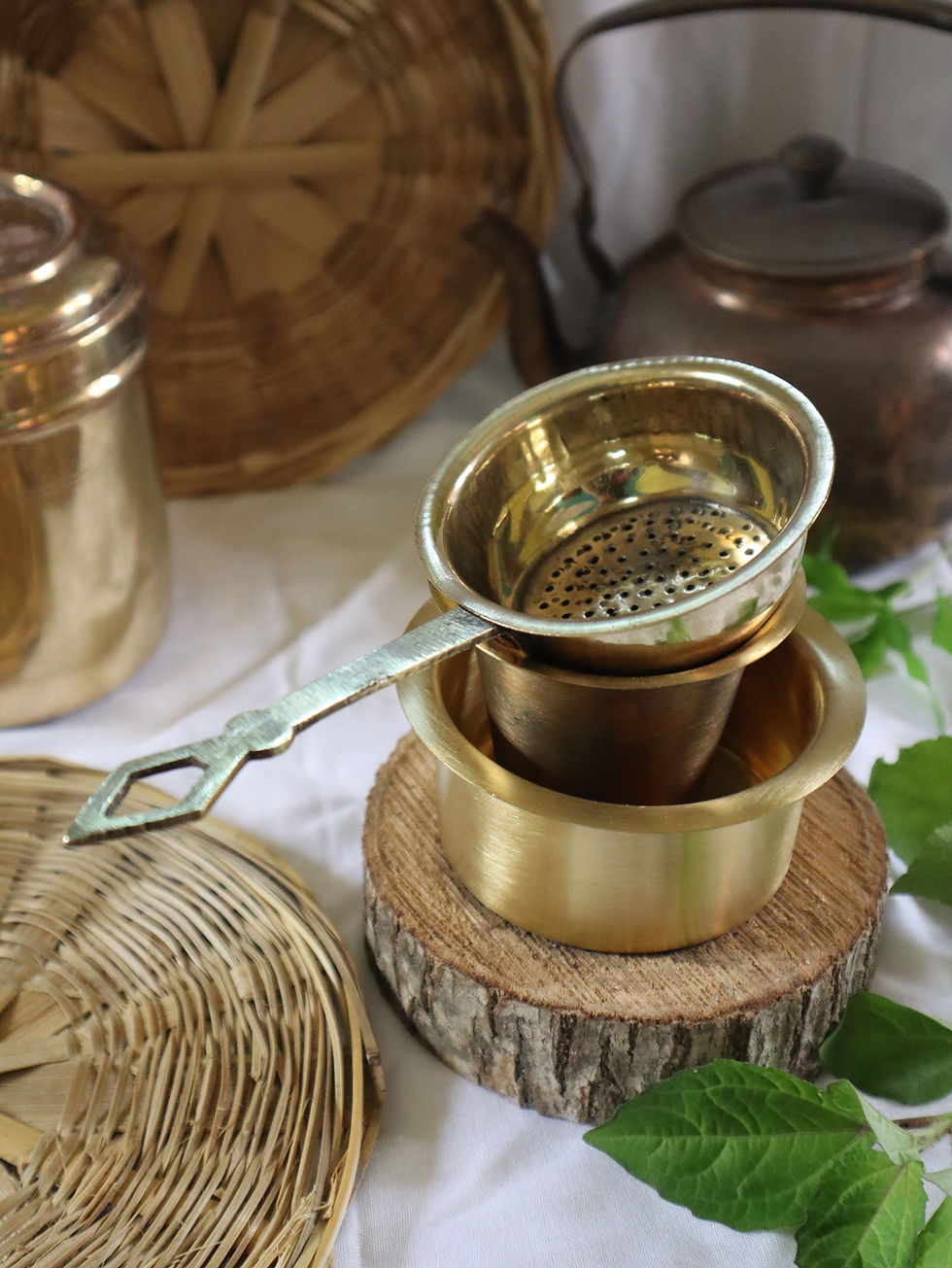 Thumbnail: Vintage Brass Strainer (b)