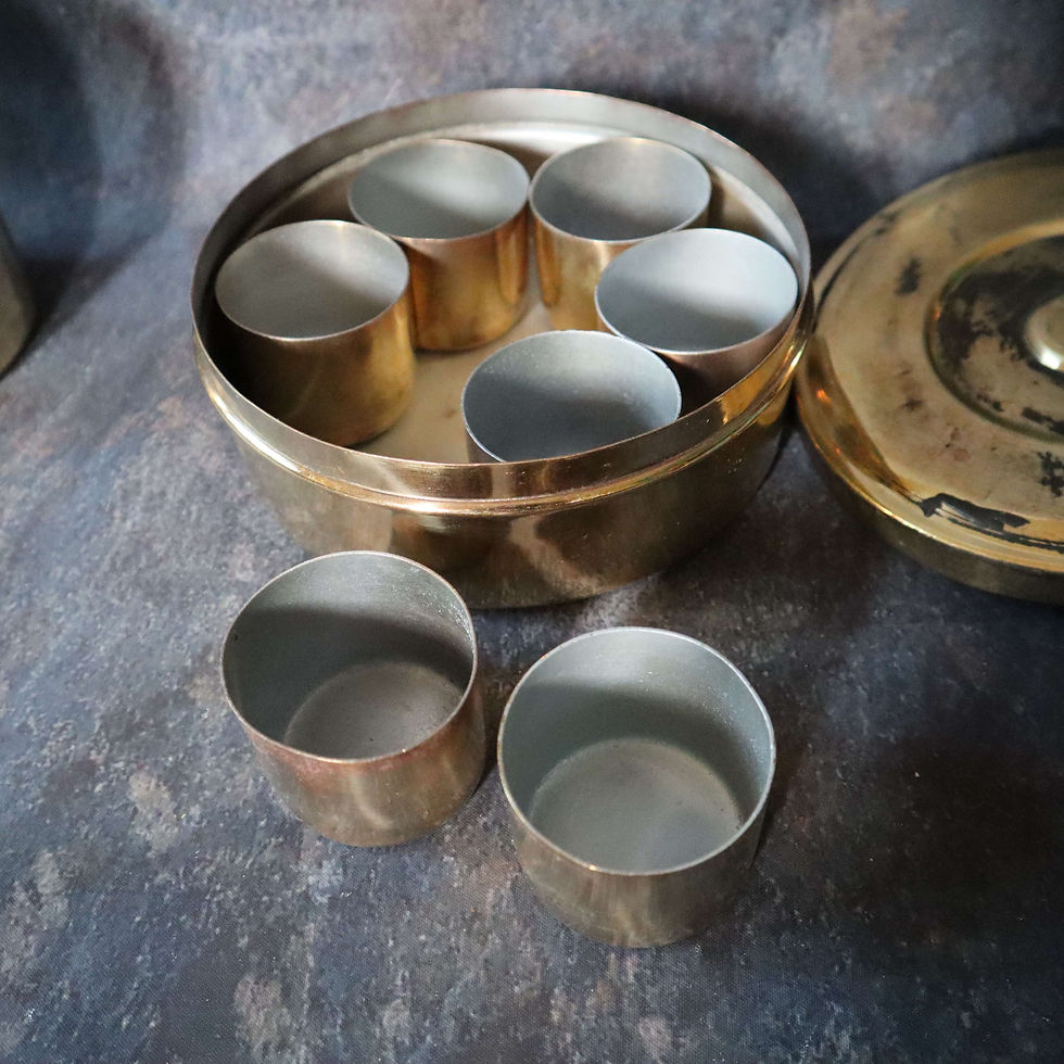 Thumbnail: Vintage Brass Masala Box