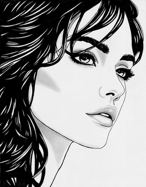 comic book ink grayscale drawing of a beautiful gorgeous heroic woman female art goggles fantasy modern