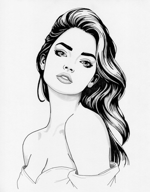 comic book ink grayscale drawing of a beautiful gorgeous heroic woman female art classy super model drawing