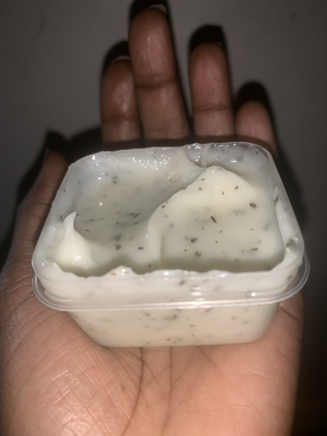 Coconut Oil infused Peppermint Leaves-pudding