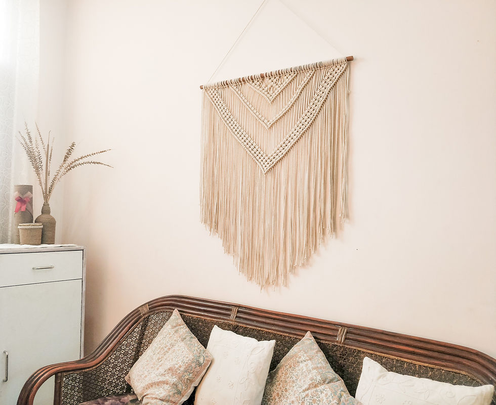 Thumbnail: Trikona Handmade Macrame Wall Hanging Lifestyle View