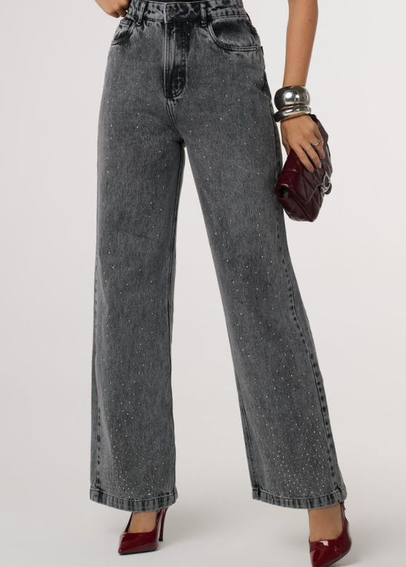 Miniatura: Wide Leg Shine Grafite