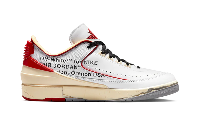 Indexkép: OFF-WHITE X AIR JORDAN 2 LOW WHITEVARSITY RED