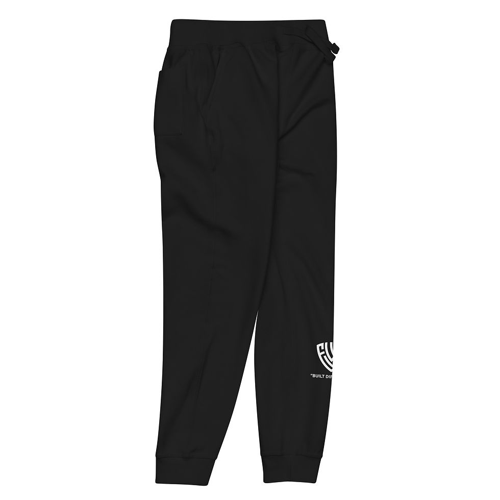 Thumbnail: EWC-"BUILT DIFFERENT" Black Unisex fleece sweatpants