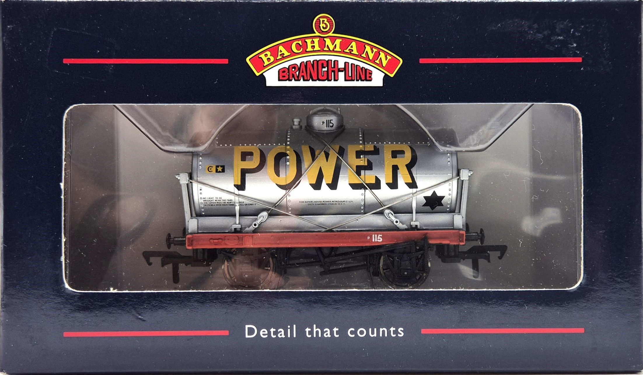 Bachmann 33-675 14 Ton Tank Wagon with Large Filler 115 in Power Livery