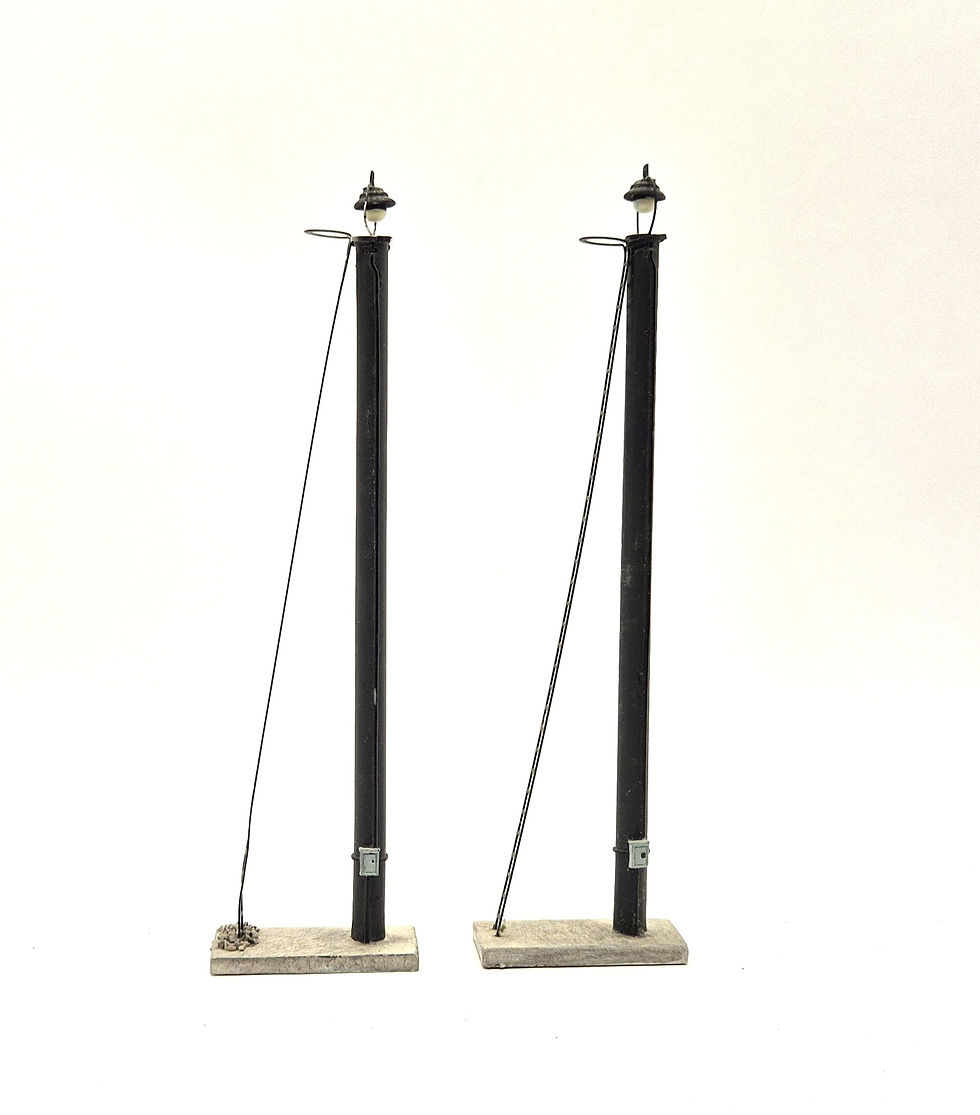 Thumbnail: Bachmann Scenecraft 44-561 Wooden Post Yard Lamps x 2