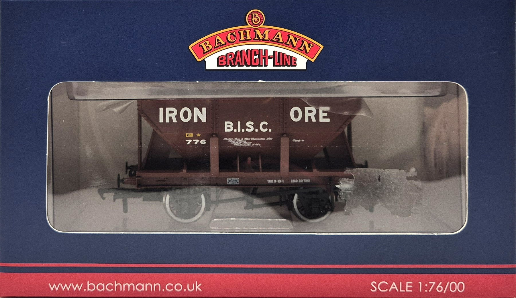 Bachmann 37-506 22 Ton Ore Hopper Wagon No.778 in B.I.S.C. Iron Ore Livery