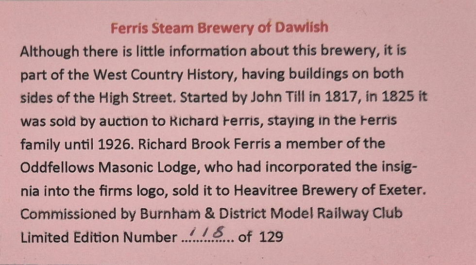 Thumbnail: Dapol Brewery Van No.1 Ferris Steam Brewery of Dawlish - BDMRC Limited Edition