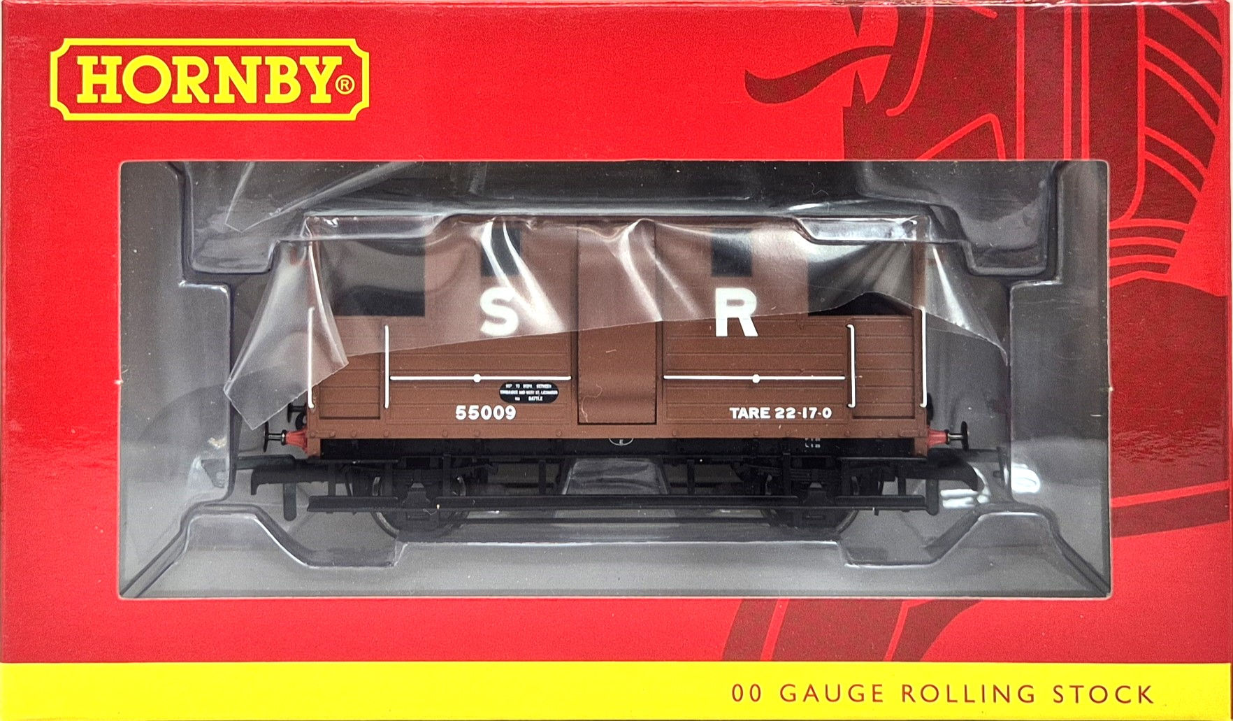Hornby R6913A SR (ex LSWR) 20T Brake Van 55009 in SR Brown with Red Ends Livery