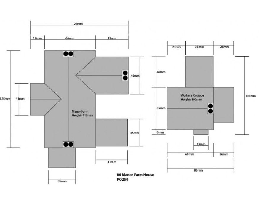 Thumbnail: Metcalfe PO250 Manor Farm House Construction Card Kit - OO/HO Scale