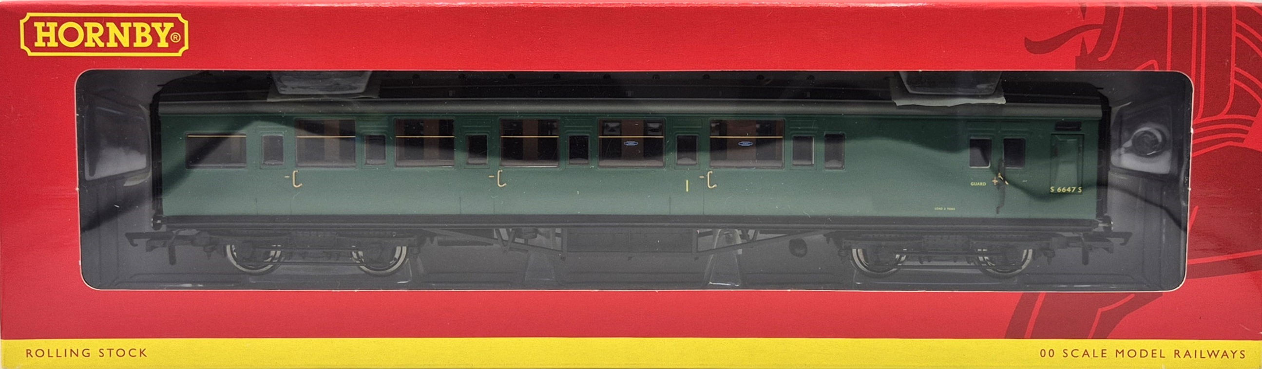 Hornby R4320B Maunsell Composite Brake Coach S6647S in BR Southern Green Livery