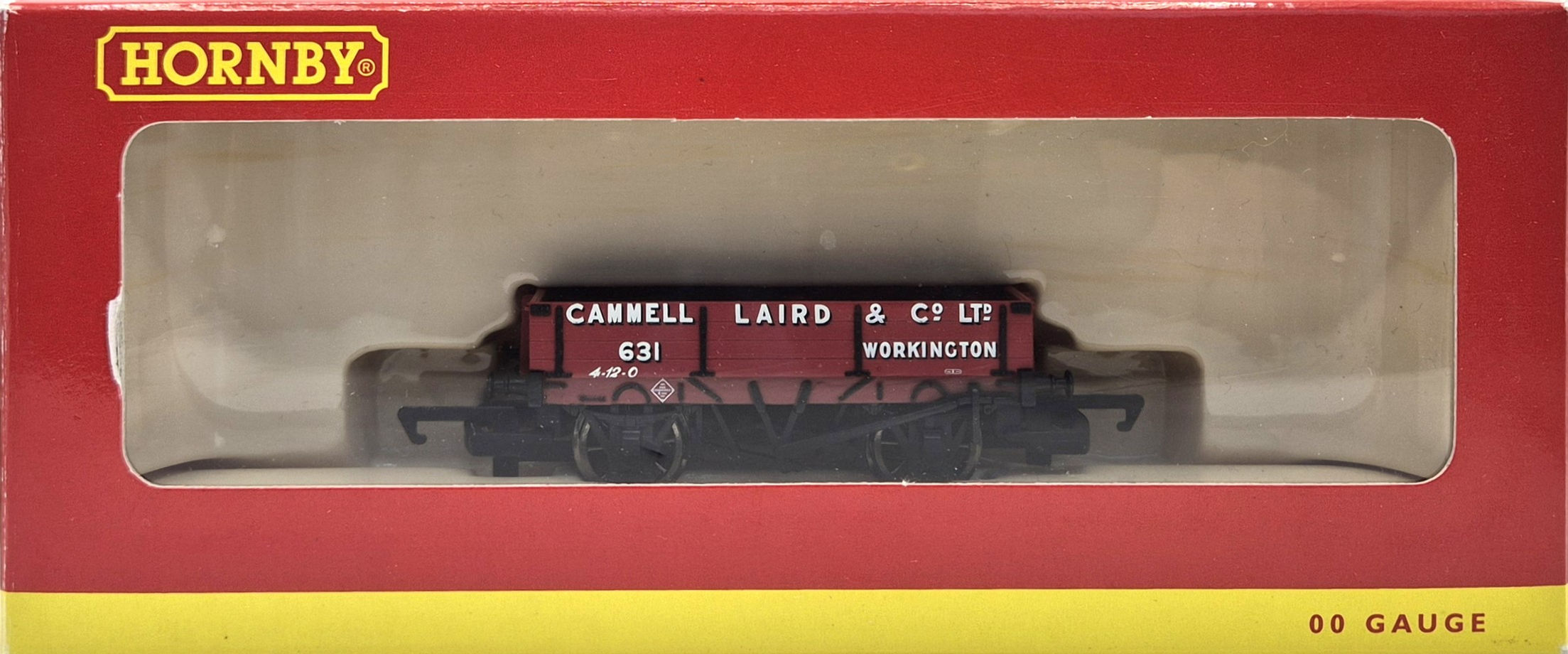 Hornby R6167A 3 Plank Open Wagon 631 in Cammell Laird & Co Ltd Workington Livery