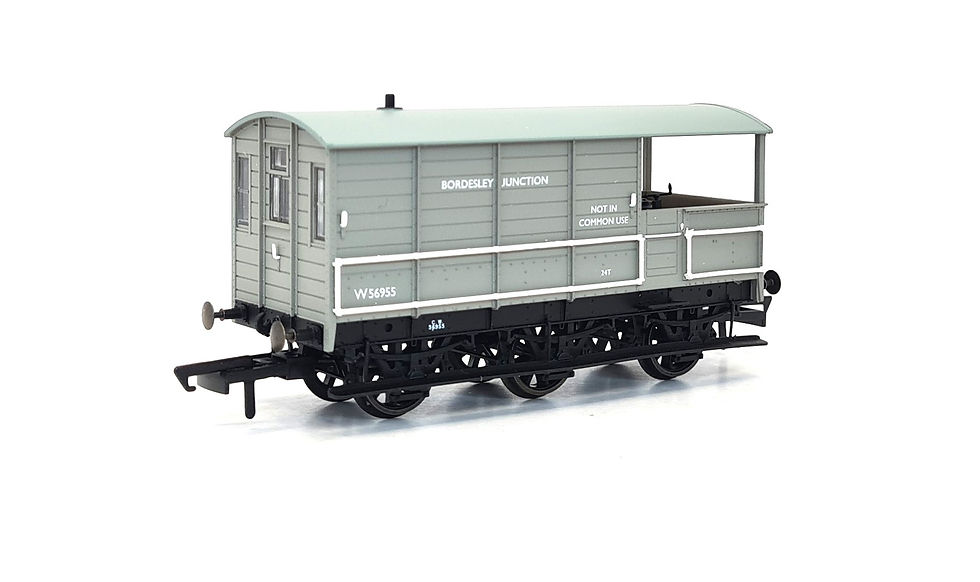 Thumbnail: Oxford Rail OR76TOA003 6 Wheel Toad Brake Van Bordesley Junction BR Grey Livery