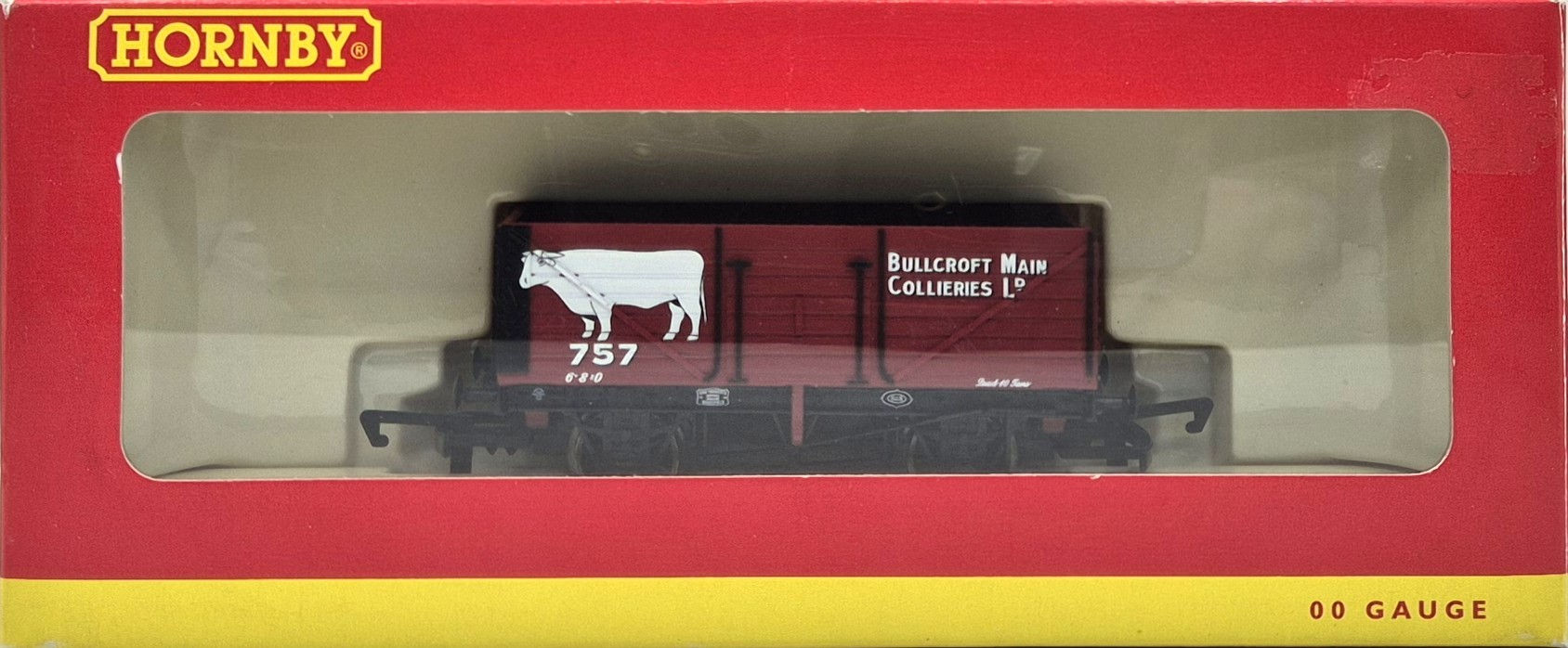 Hornby R6516 7 Plank Open Wagon 757 in Bullcroft Main Colliery Ltd Livery