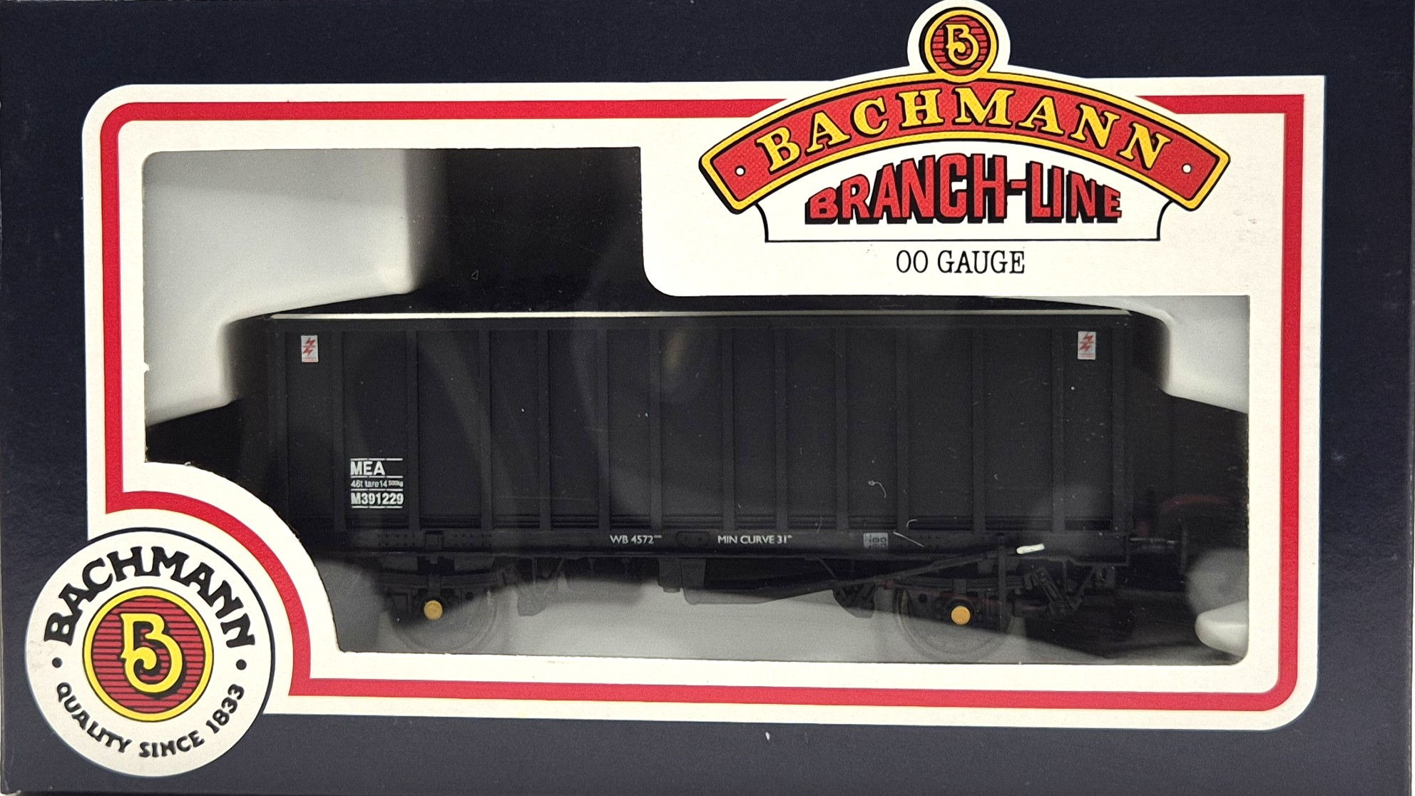 Bachmann 33-379 MEA 45T Steel Box Body Mineral Wagon M391229 in BR Black Livery