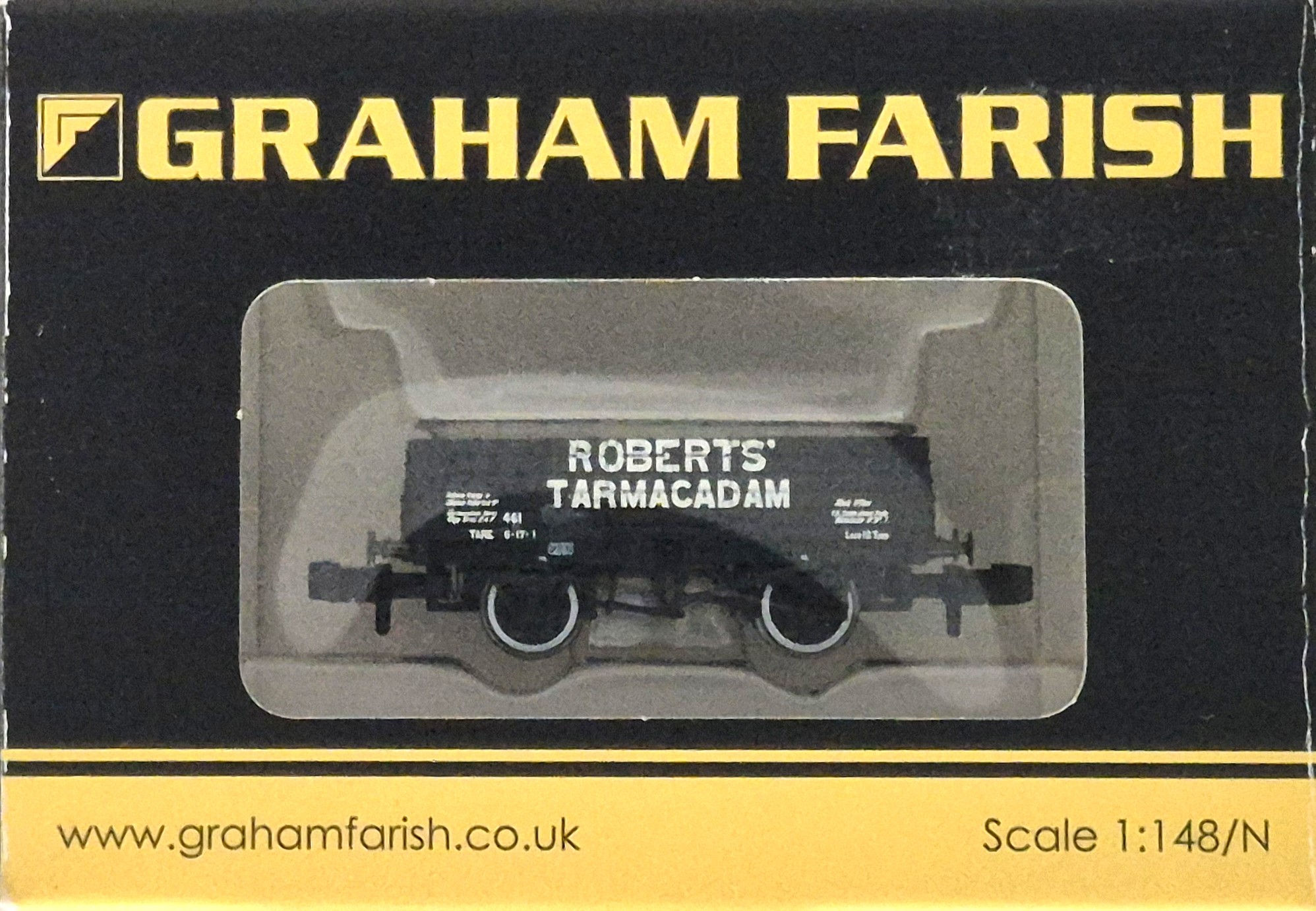 Graham Farish 377-030 5 Plank Open Wagon No.461 in Robert's Tarmacadam Livery