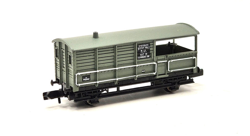 Thumbnail: Graham Farish 373-327 20T Toad Brake Van Shrewsbury Coton Hill in BR Grey Livery