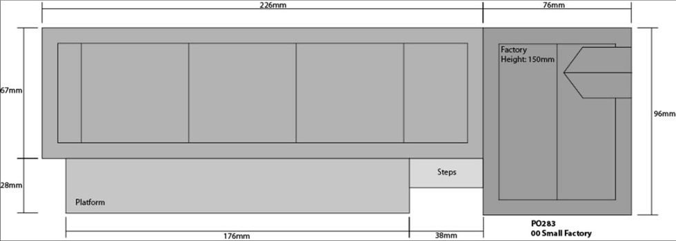 Thumbnail: Metcalfe PO283 Small Factory Construction Card Kit - OO/HO Scale