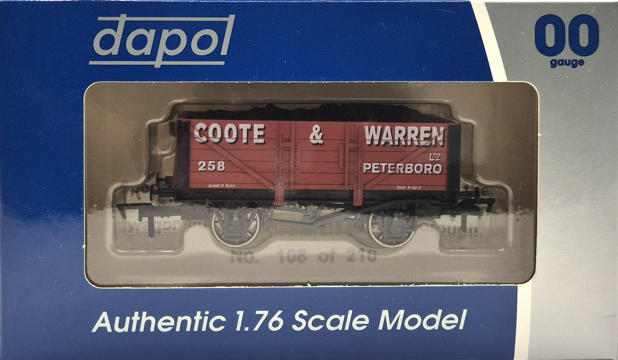 Dapol 5 Plank Open Wagon 258 Coote & Warren Ltd Peterborough - Limited Edition