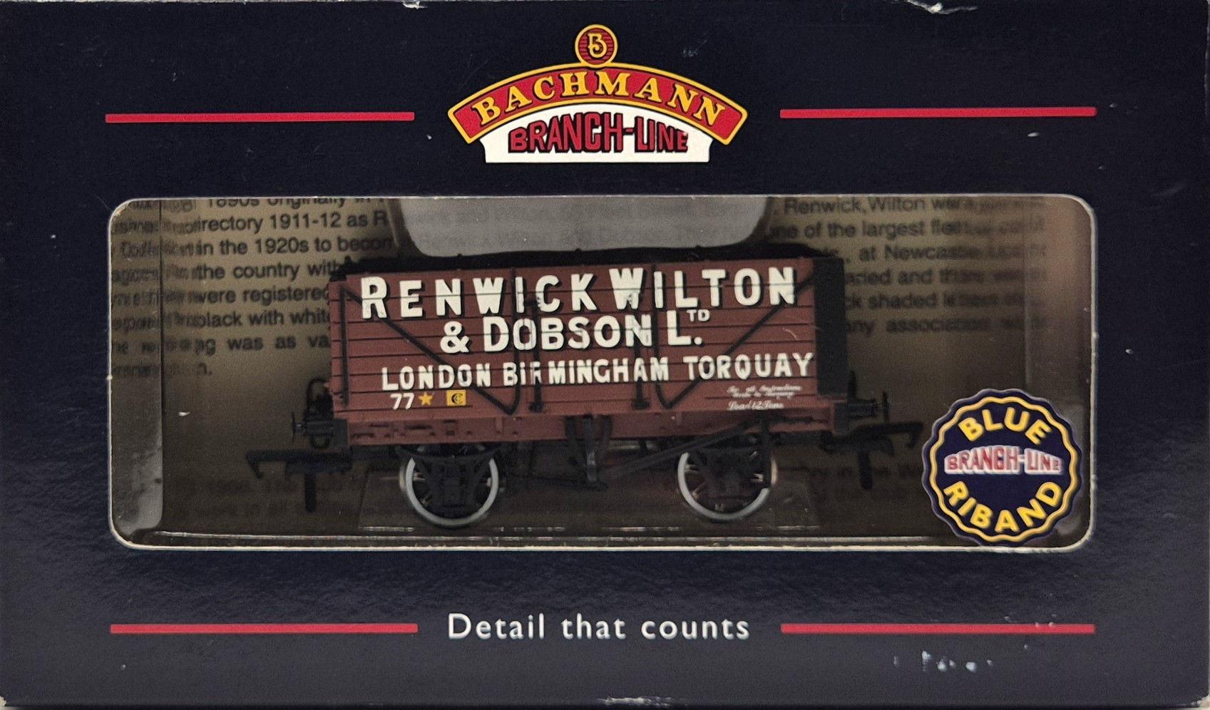 Bachmann 37-080V 7 Plank Open Wagon Renwick Wilton Dobson Livery - Warley 2003