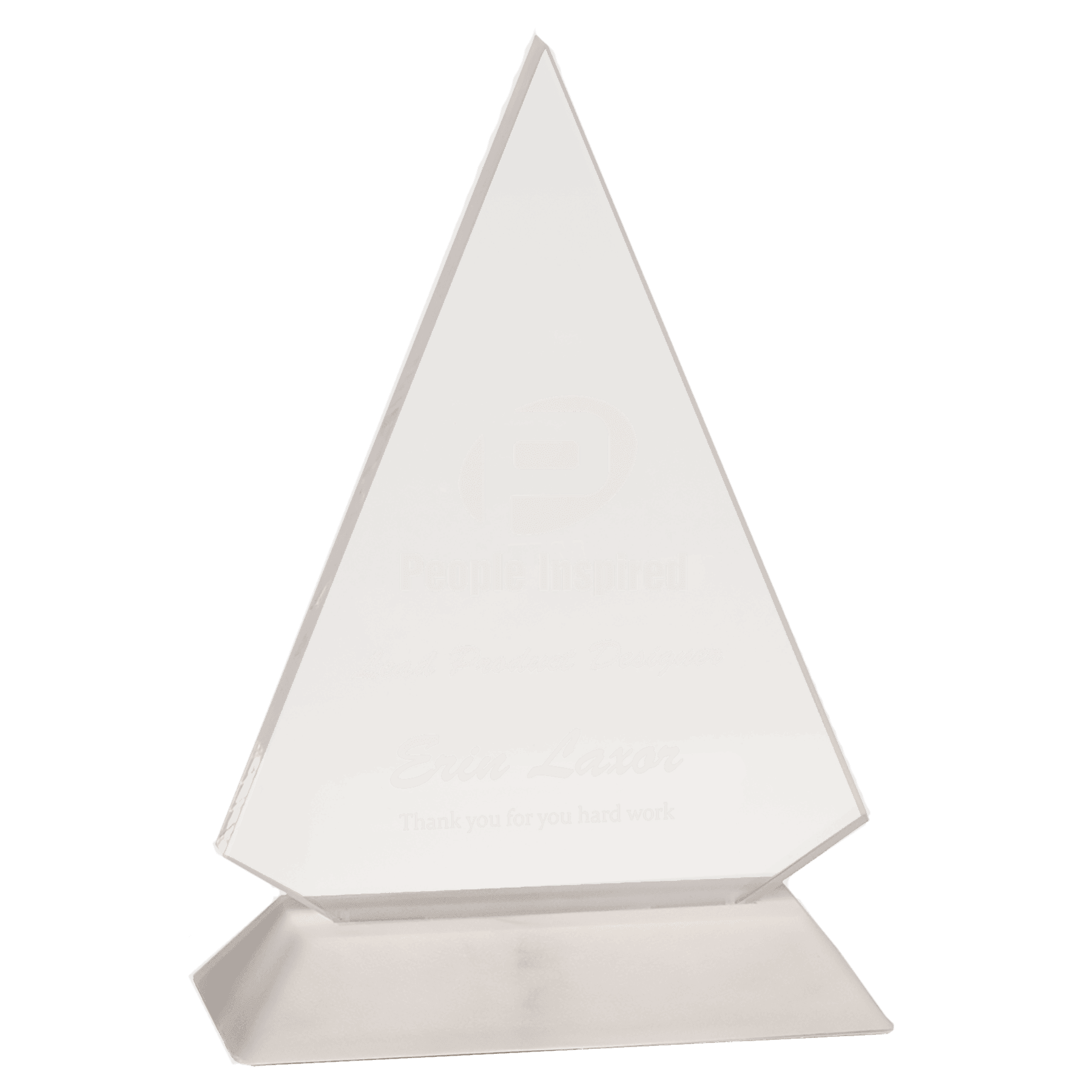 Large Triangle Acrylic with Base