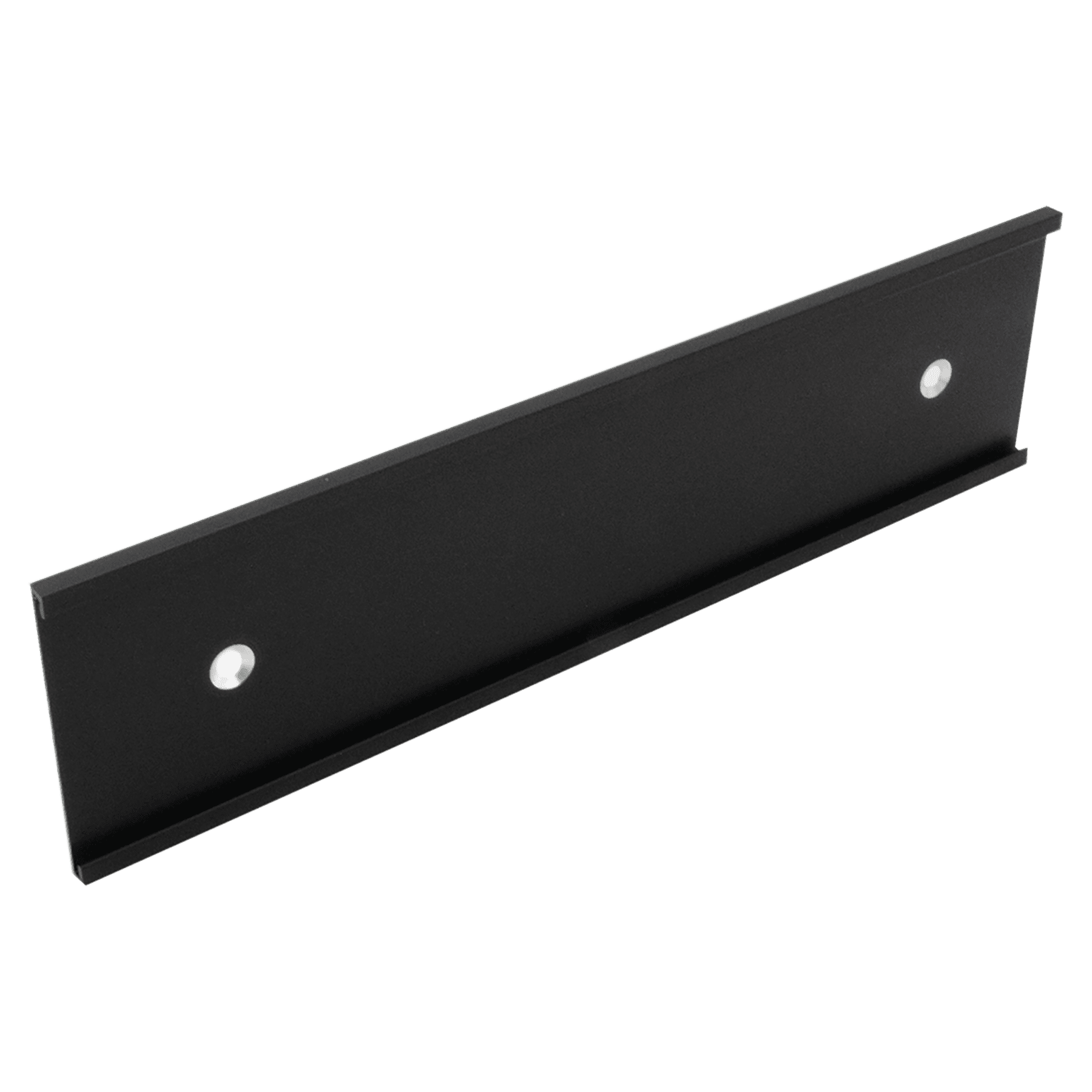 4" x 8", Black, Kota Pro Aluminum Wall Bracket with Mounting Holes, Fits 1/8" Th