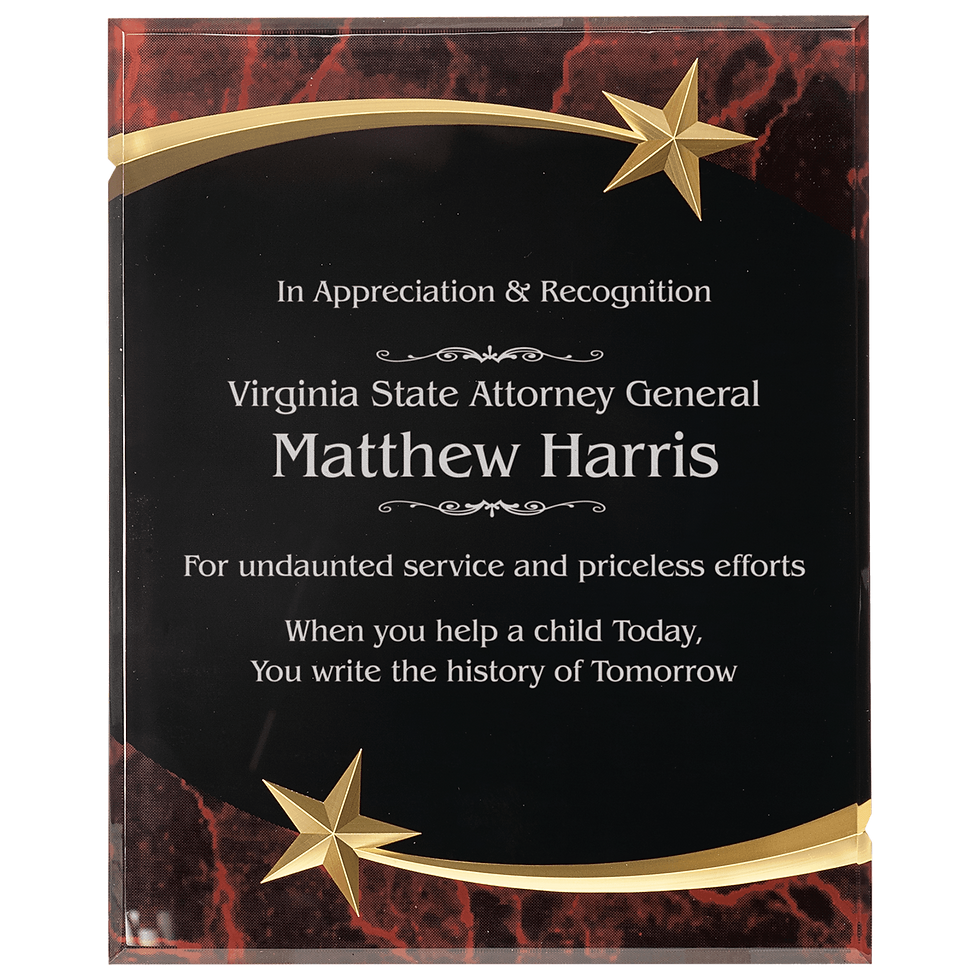 Thumbnail: 8" x 10" Marble Shooting Star Acrylic Plaqueue